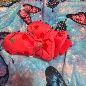 Pink 2T / 3T Snow Gloves - Cherry Print